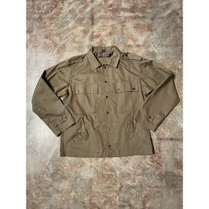 Vintage 1960s Chief Officer Chore Coat Button Down Long Sleeve Sz XL *